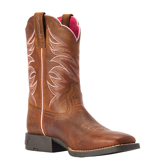 Ariat® Youth Girl's Firecatcher Rowdy Brown Square Toe Boots 10042413