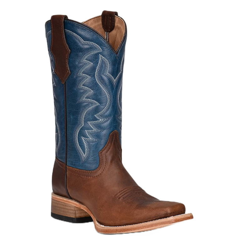 Circle G by Corral Youth Western Embroidery Brown & Blue Boots J7103