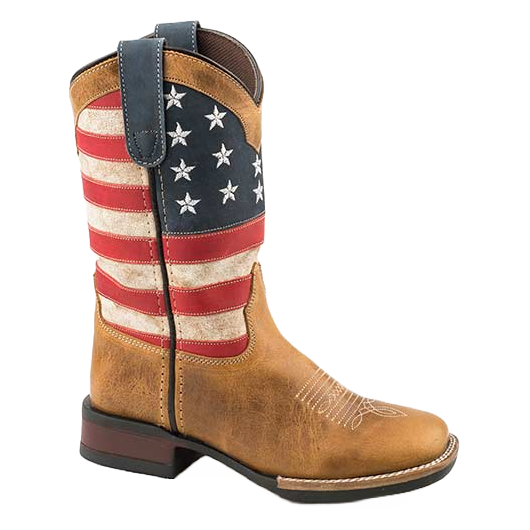 Roper® Children's Patriotism Square Toe Boots 09-018-0912-2567
