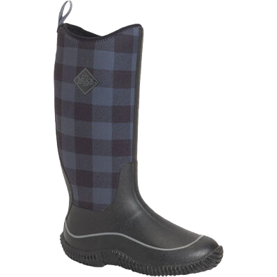 Muck® Ladies Hale Plaid Grey & Black Tall Pull On Boots HAW-1PLD-BLK