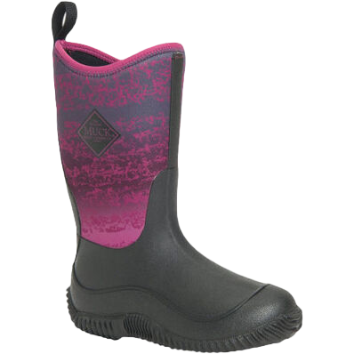 Muck Kids Hale Black & Magenta Didi Terrain Fade Waterproof Boots KBH-004