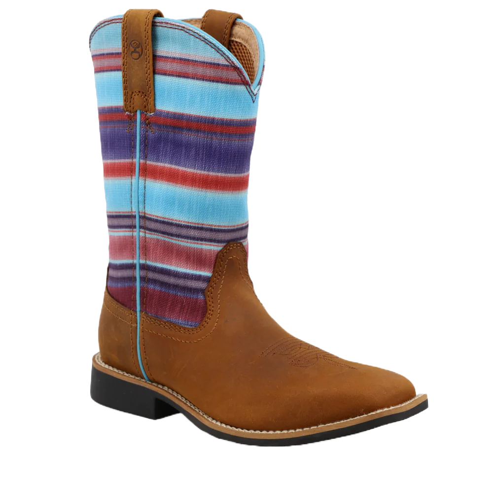 Hooey® Children's Distressed Saddle & Blue Multi-Color Boots YHY0011