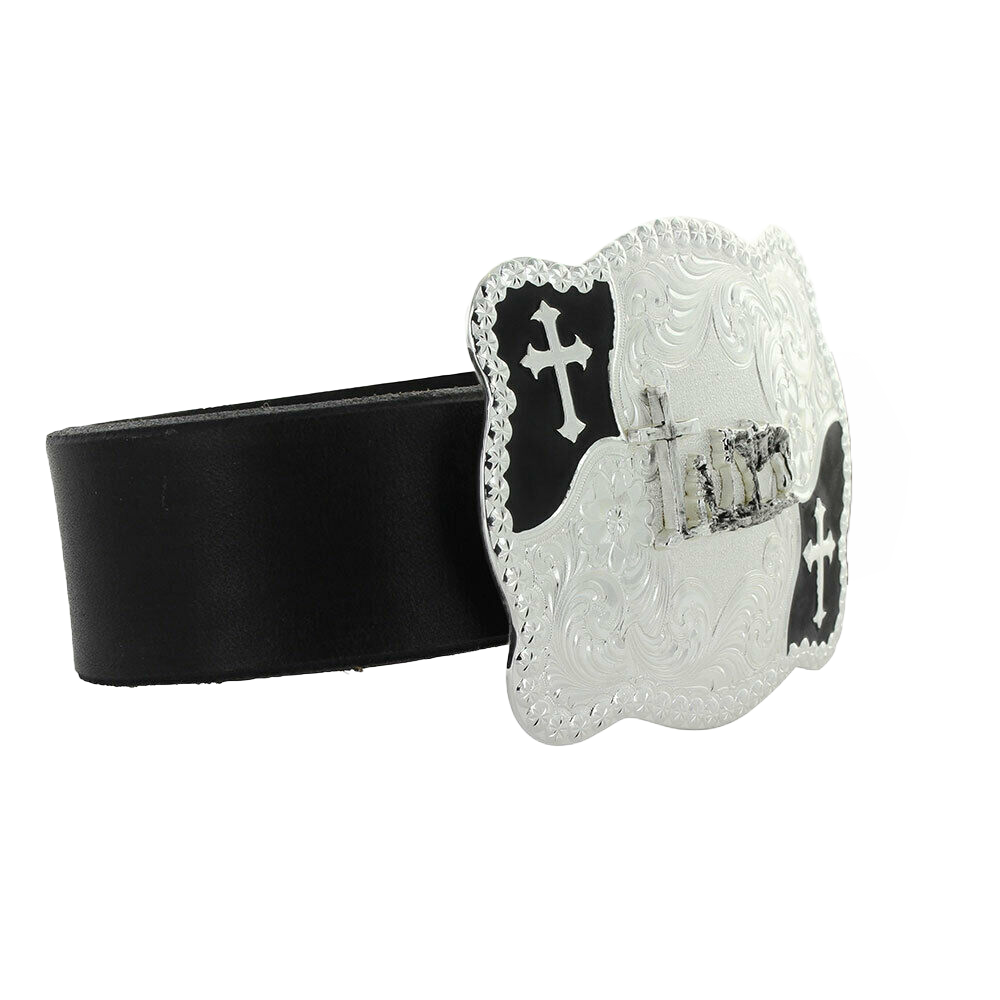 Montana Silversmiths Christian Flourish Scallop Shape Buckle 3611-731M