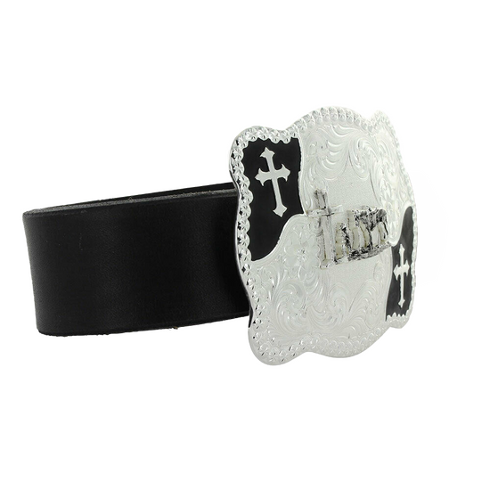 Montana Silversmiths Christian Flourish Scallop Shape Buckle 3611-731M