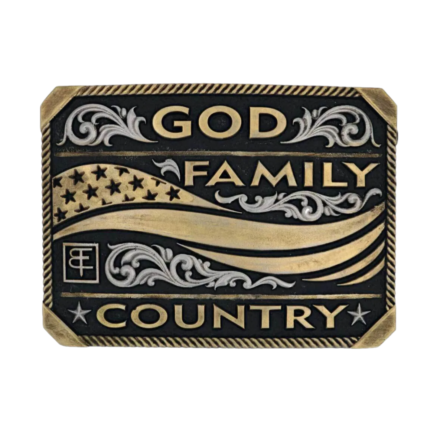 Montana Silversmiths God Family Country Square Attitude Buckle A900WC