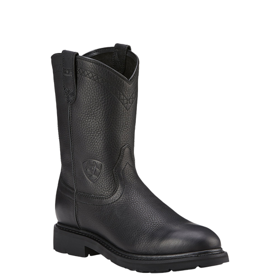 Ariat Men’s Black Sierra 10" Leather Work Boots 10002422