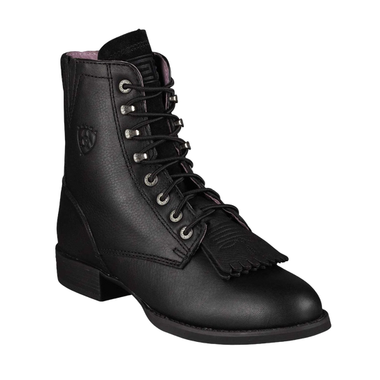 Ariat Ladies Heritage Lacer II Black Deertan Boot 10002145