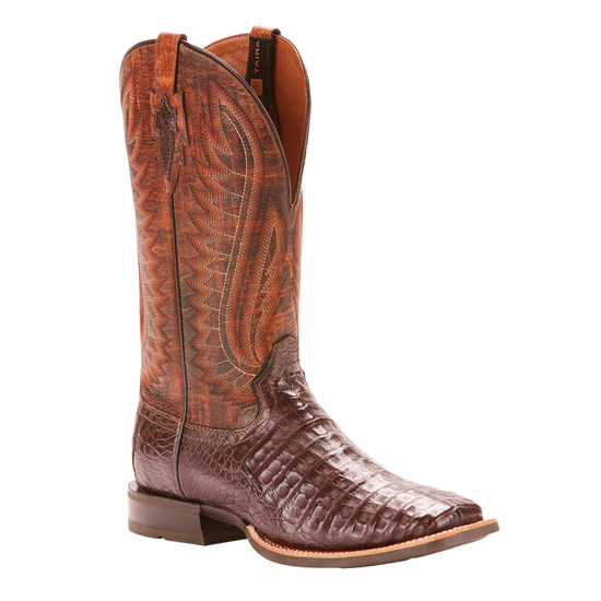 Ariat® Men's Double Down Caiman Belly Wide Square Toe Boots 10025088