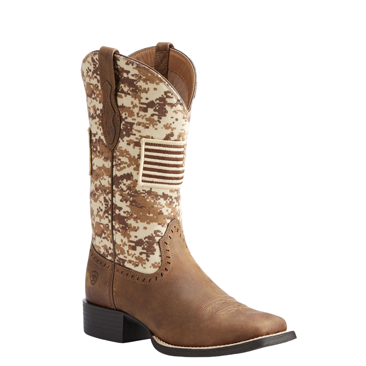 Ariat® Ladies Round Up Patriot Brown Sand Camo Flag Boots 10023368