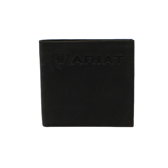 Ariat® Men's Embossed Logo Black Bifold Wallet A3546001