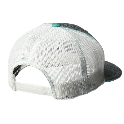 Ariat® Heather Grey & Teal Logo Embroidered Mesh Snapback Ball Cap 1504933