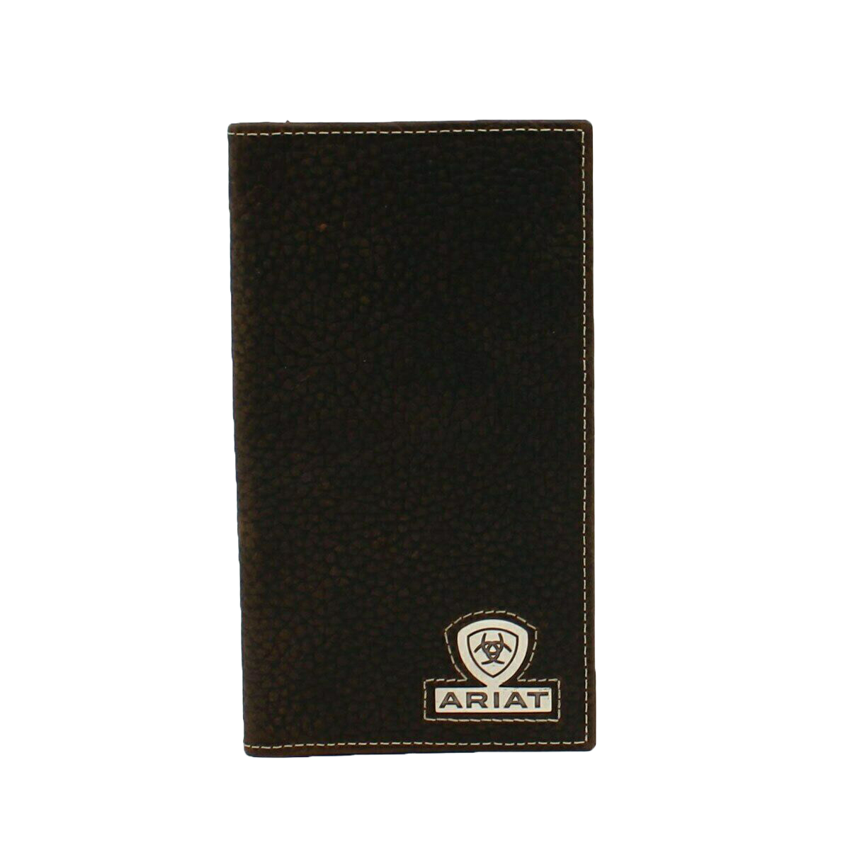 Ariat® Men's Shield Logo Conch Dark Brown Rodeo Wallet A35467282