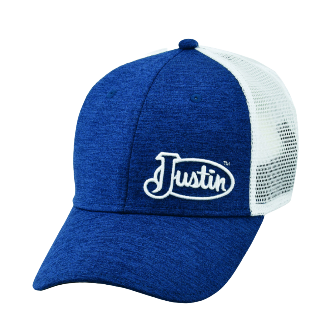 Justin® Men's Navy Heather Logo Trucker Cap JCBC712-NAVY