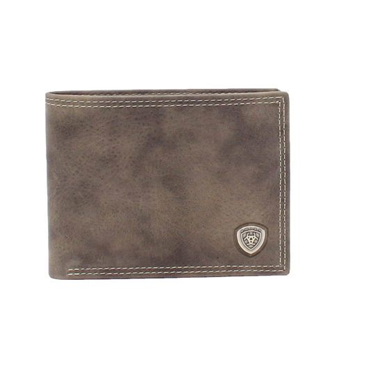 Ariat Men's Shield Concho Grey Bifold Wallet A3545006