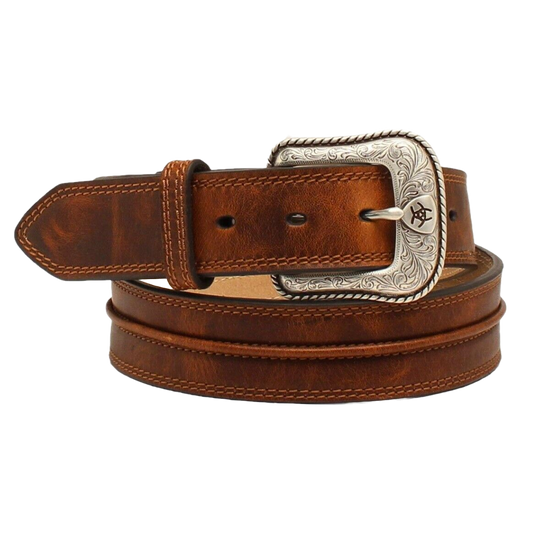 Ariat Men's Medium Brown Rowdy Center Leather Belt A1019444