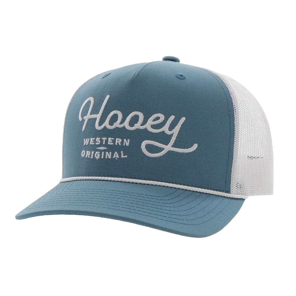 Hooey Men's OG 5-panel Blue & White Trucker Cap 2260T-BLWH