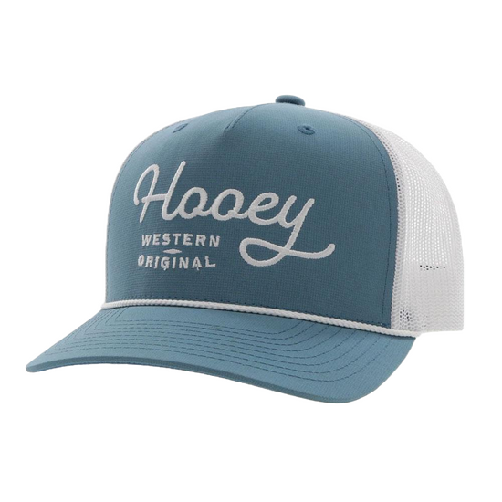 Hooey Men's OG 5-panel Blue & White Trucker Cap 2260T-BLWH