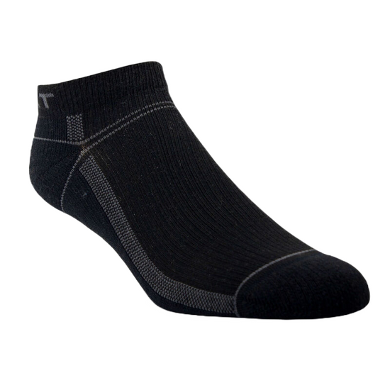 Ariat® Unisex VentTEK Lightweight Low Cut Black Boot Socks AR2796-001