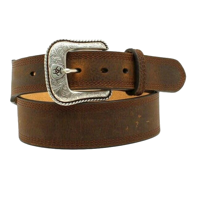 Ariat Men's Brown Stitched Edge Rowdy Belt A10210283