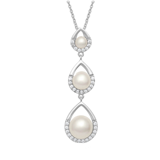 Montana Silversmiths Ladies Perfect Pearl Teardrop Silver Necklace NC4812
