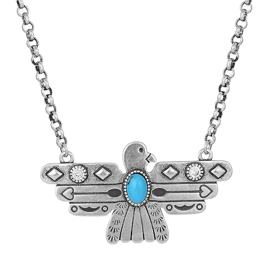 Montana Silversmiths Ladies Rising Above Thunderbird Turquoise Necklace NC4905