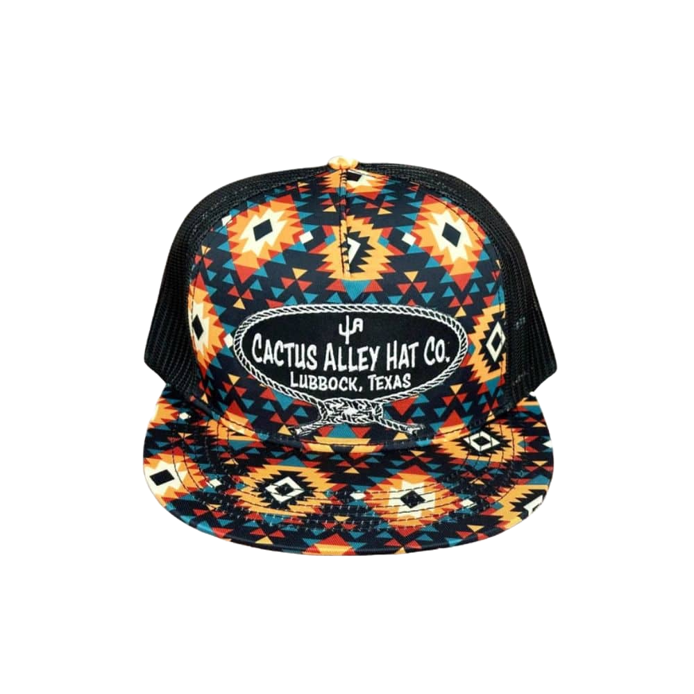 Cactus Alley Hat Co. Men's Neck Rope Aztec Sunburst Trucker Hat PH119-P198