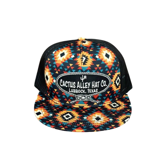 Cactus Alley Hat Co. Men's Neck Rope Aztec Sunburst Trucker Hat PH119-P198