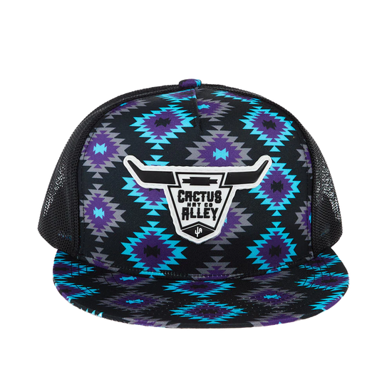 Cactus Alley Hat Co. Men's Aztec Skull Dolly P Black Hat PH121-PVC104