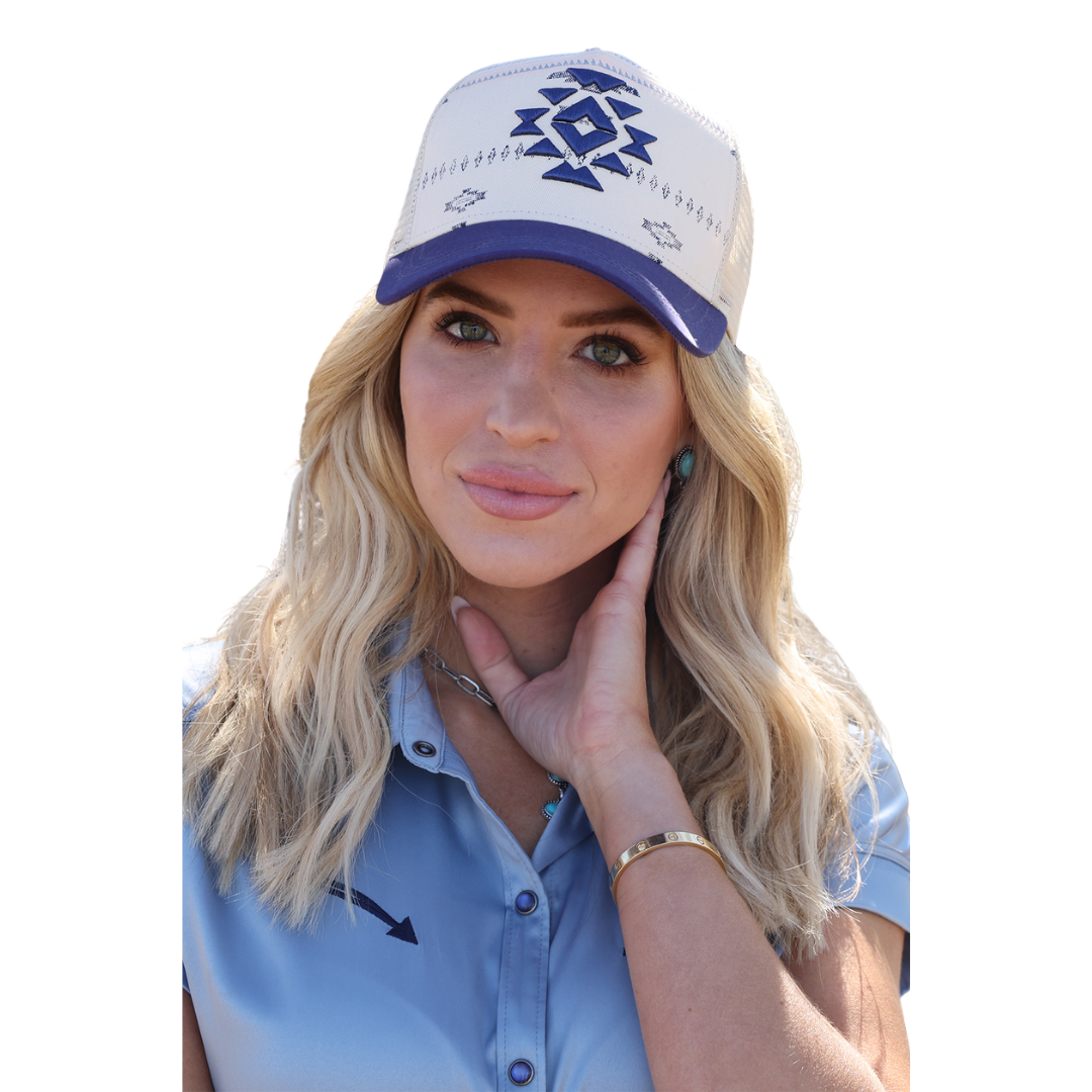 Cinch Ladies Cream Aztec Print Trucker Cap CCC0041041