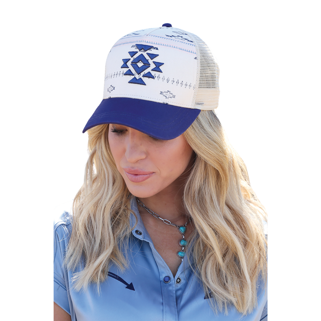 Cinch Ladies Cream Aztec Print Trucker Cap CCC0041041