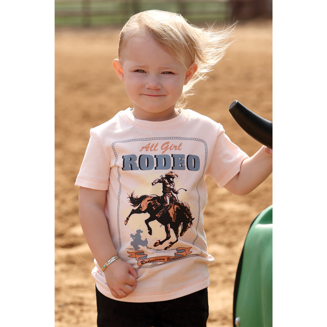 Cinch Toddler Girl's Pink 'All Girl Rodeo' Graphic T-Shirt CTK6851041