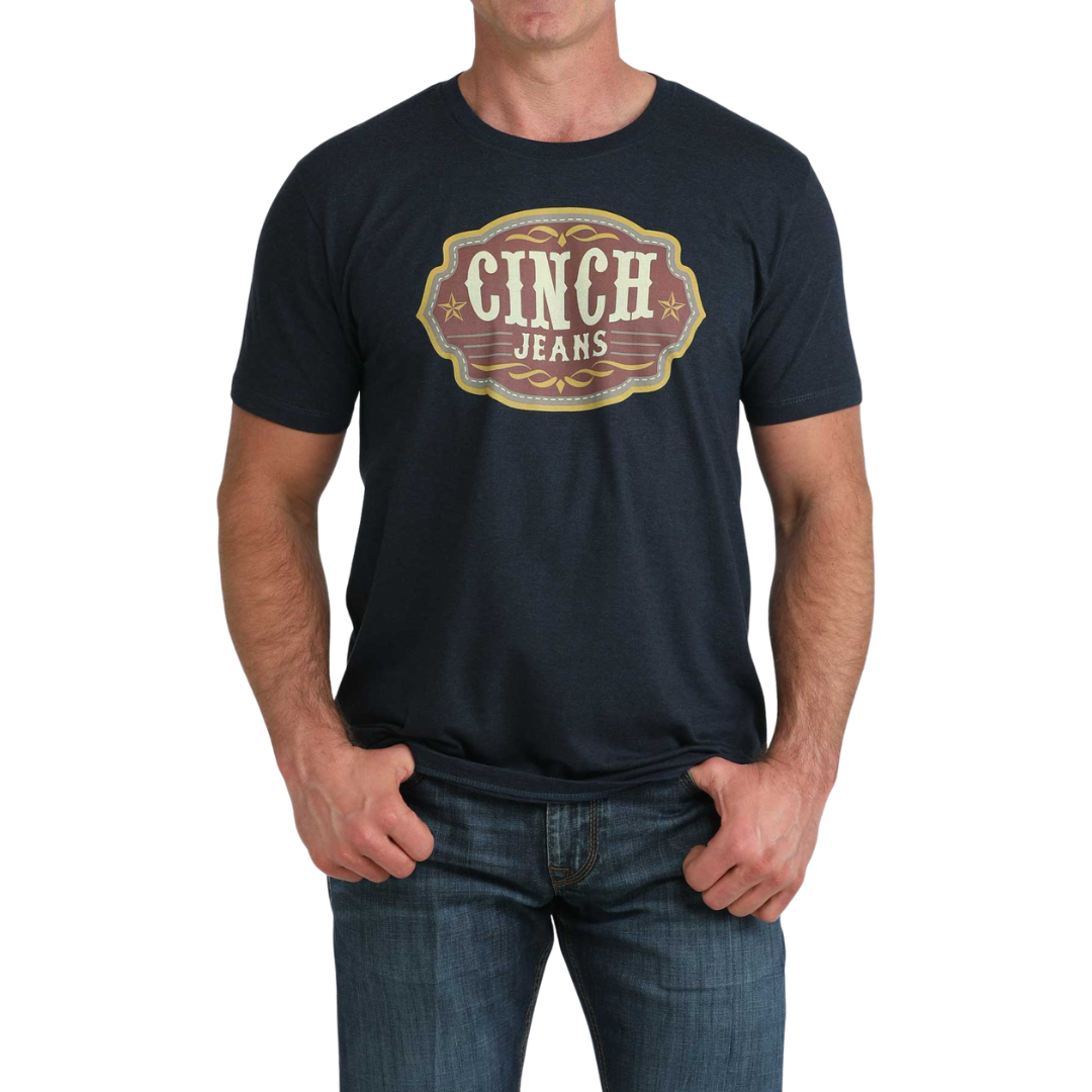 Cinch Men's Navy Blue Logo Graphic T-Shirt MTT1690719
