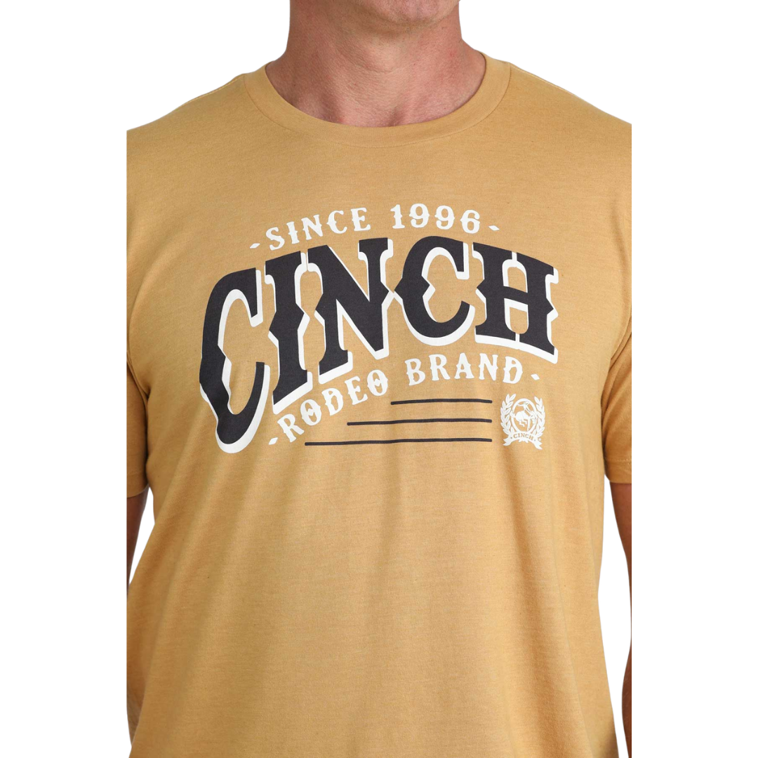 Cinch Men's Yellow Gold Logo Graphic T-Shirt MTT1690720