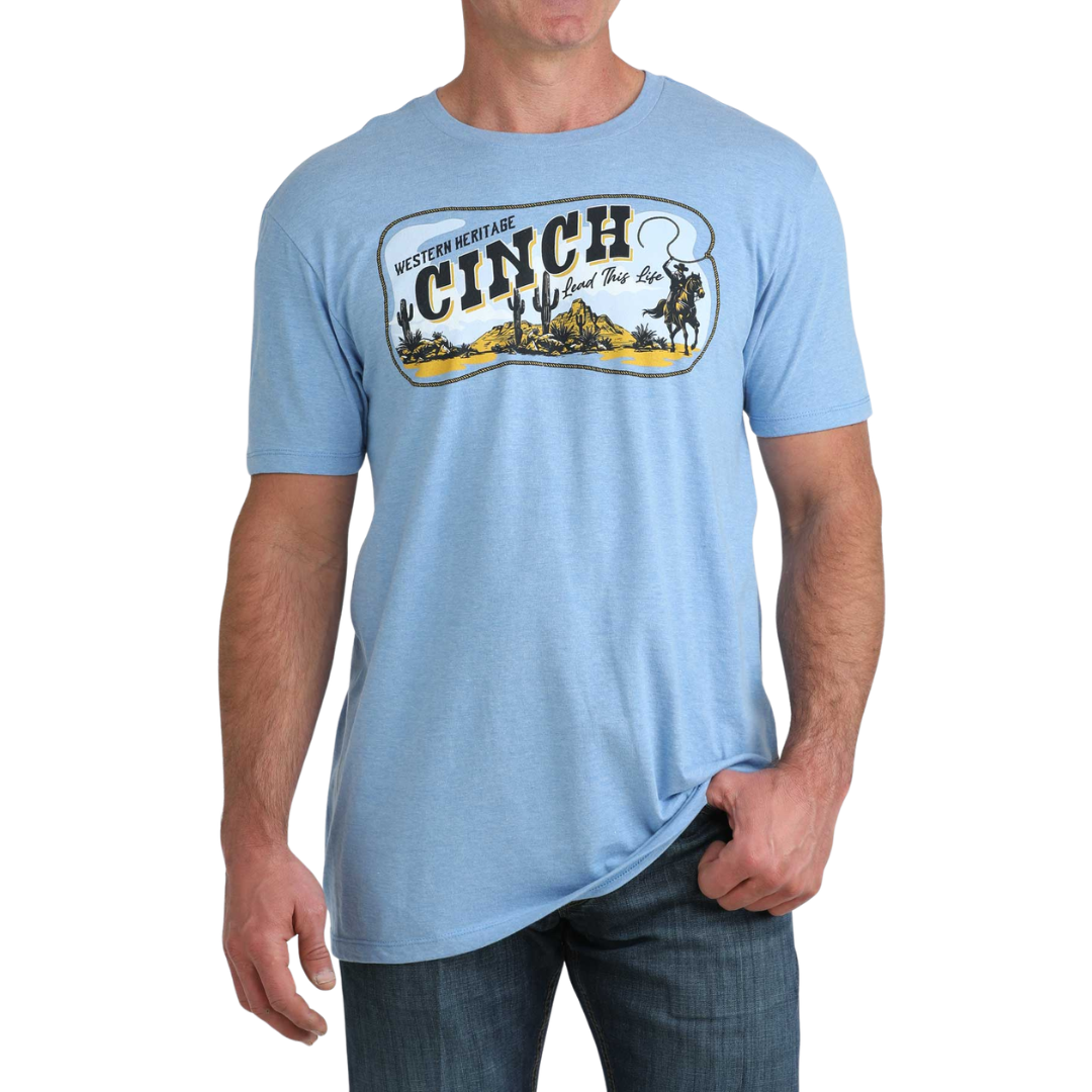 Cinch Men's Blue 'Western Heritage' Graphic T-Shirt MTT1690721
