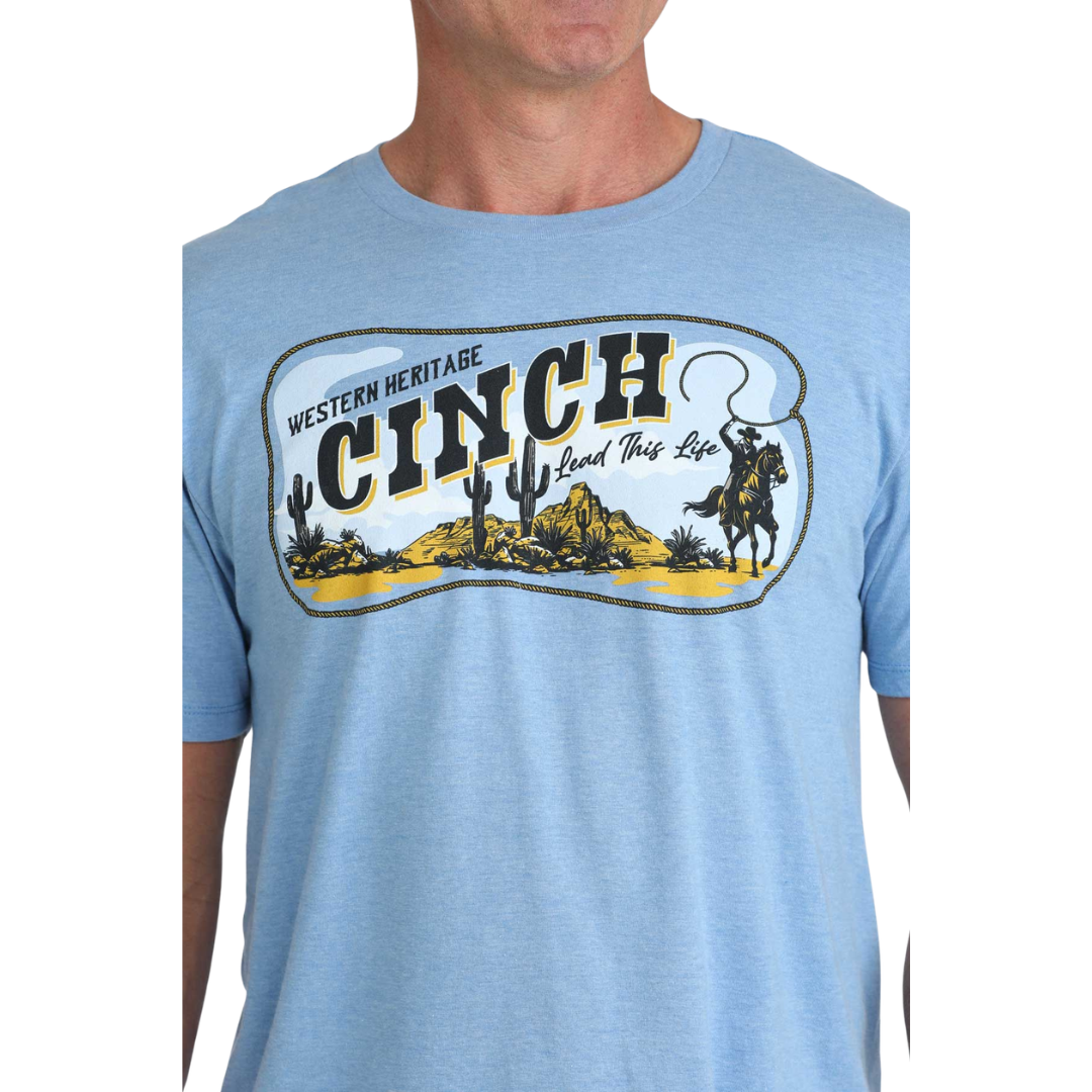 Cinch Men's Blue 'Western Heritage' Graphic T-Shirt MTT1690721