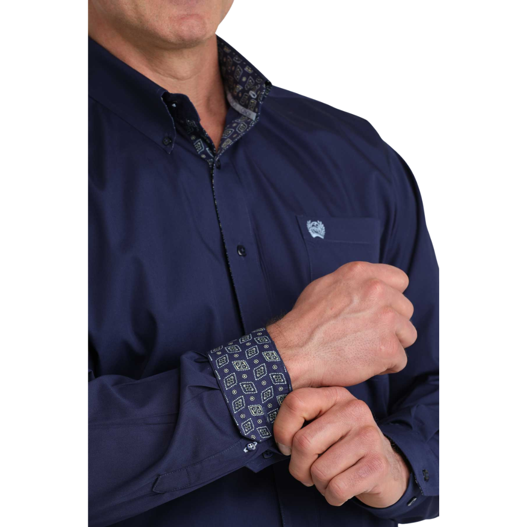 Cinch Men's Royal Blue Button Down Shirt MTW1106074