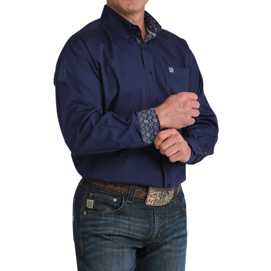 Cinch Men's Royal Blue Button Down Shirt MTW1106074