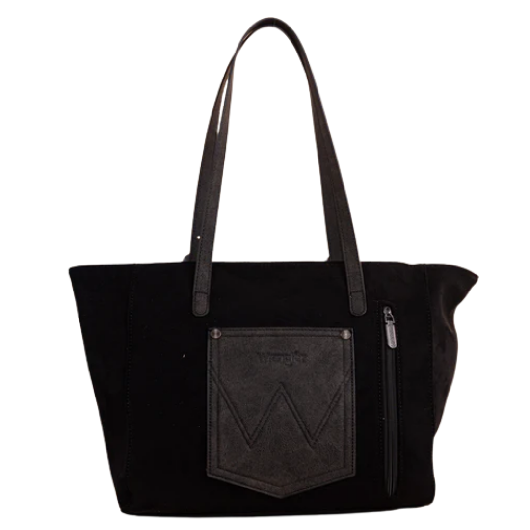 Wrangler Ladies Vintage Floral Printed Large Black Tote Bag WG277-2002BK