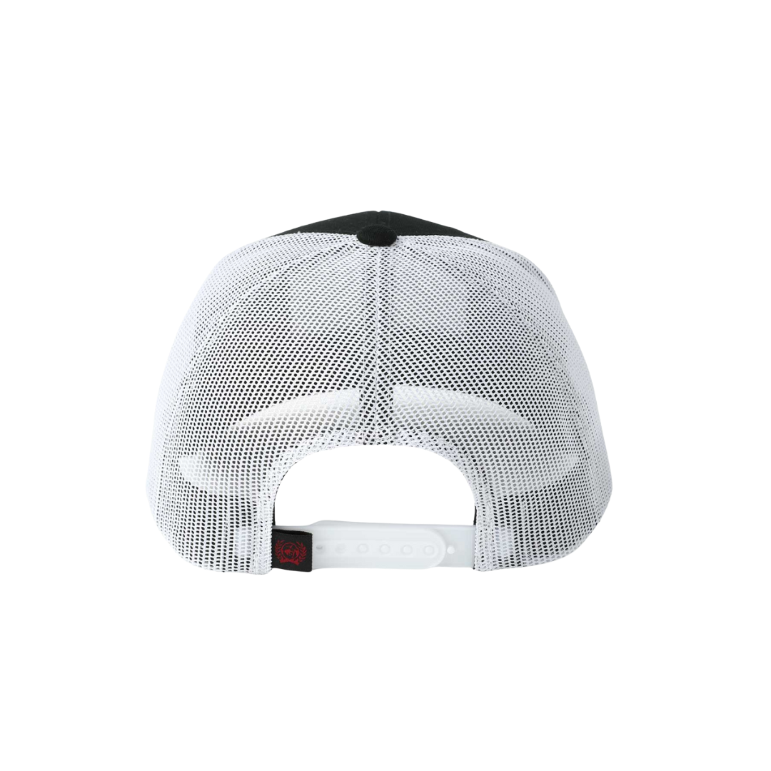 Cinch Men's Black With Red Logo Patch Trucker Cap MCC0660653