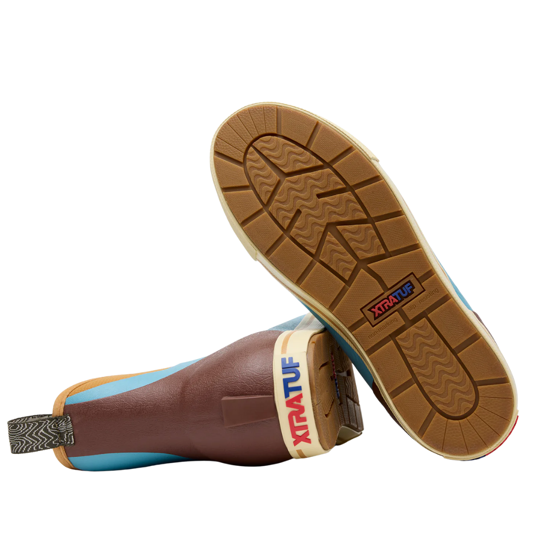 XTRATUF Men's Fleece Lined Blue Ankle Deck Boot XMADBC20