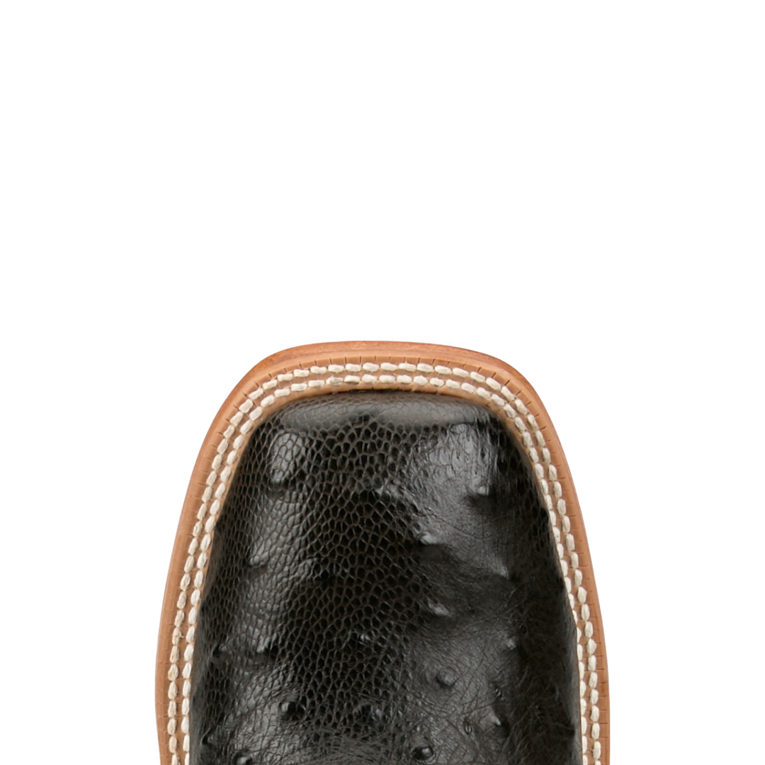 Tony Lama Men's Blaine Chocolate Wide Square Toe Ostrich Boots RN3574