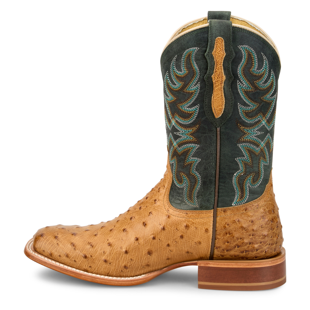 Tony Lama Men's Blaine Umber Forest Green Ostrich Boots RN3571