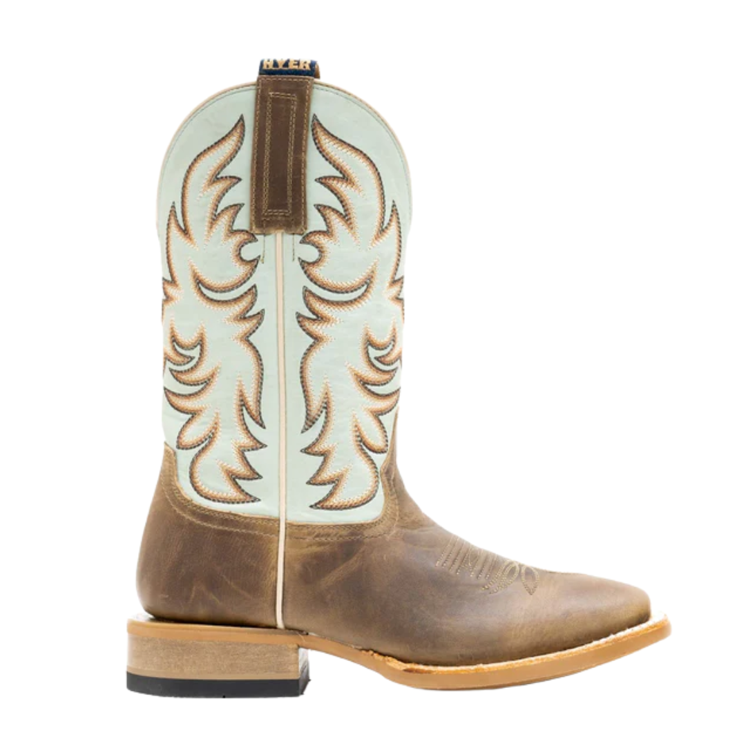 HYER Ladies Topeka Tan Square Toe Western Boots HW41028