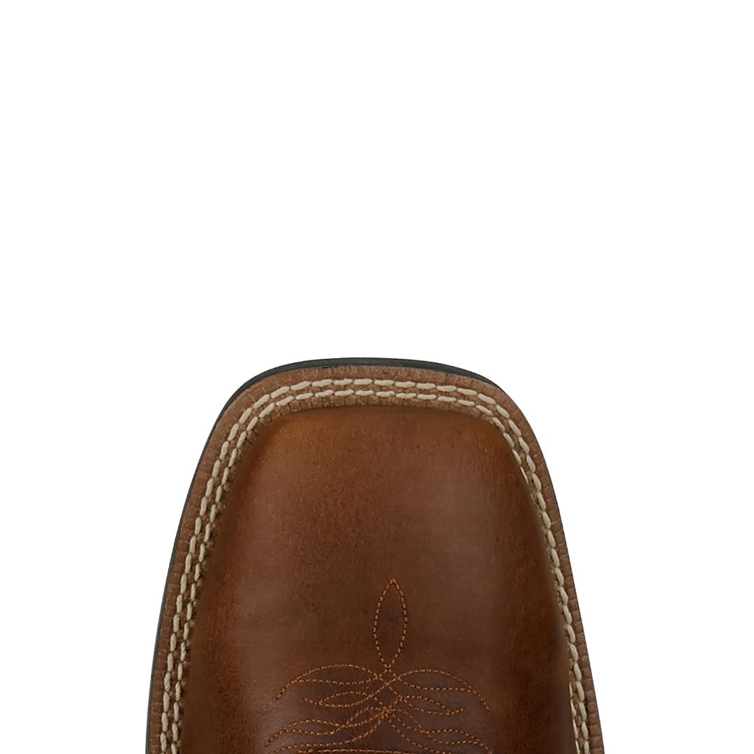 Justin Men's Lubbock Honey Brown Wide Square Toe Western Boots SE7527