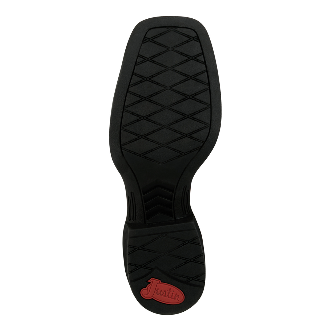 Justin Men's Lubbock Honey Brown Wide Square Toe Western Boots SE7527