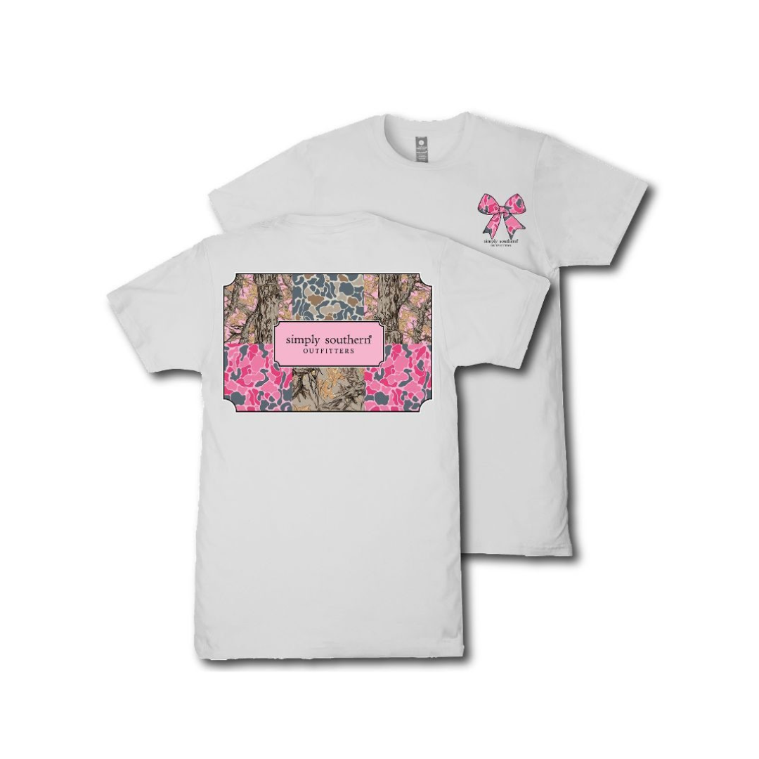 Simply Southern Ladies Camo Logo Star Grey T-Shirt SS-CAMOLOGO-STAR - Wild West Boot Store