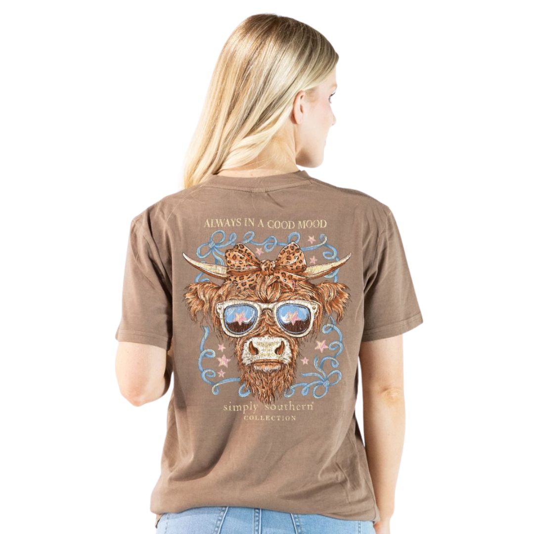 Simply Southern Ladies Always In A Good Mood T-Shirt MINWASH-MOOD-RAWHD - Wild West Boot Store