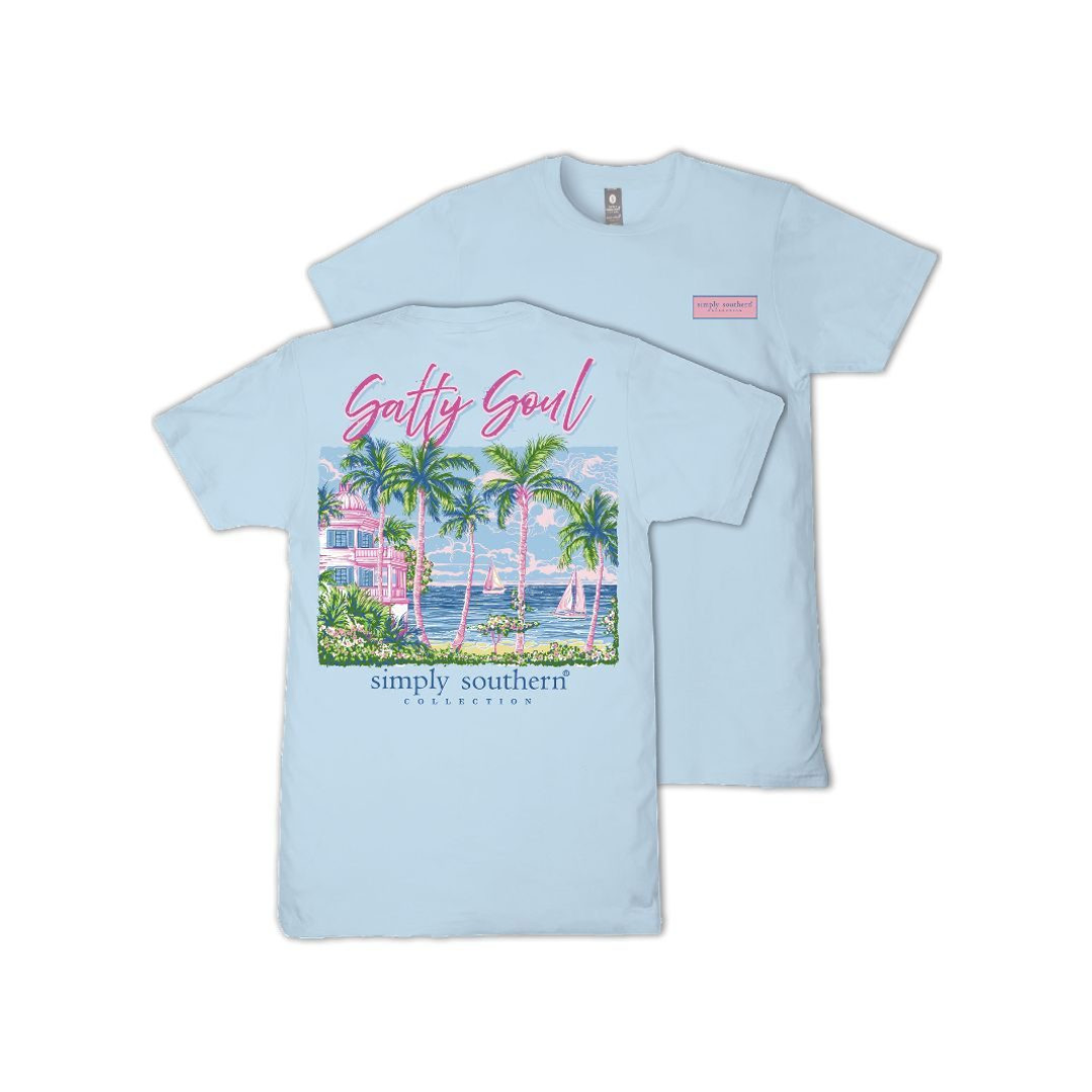 Simply Southern Ladies Salty Soul Ice T-Shirt SS-SALTYSOUL-ICE - Wild West Boot Store