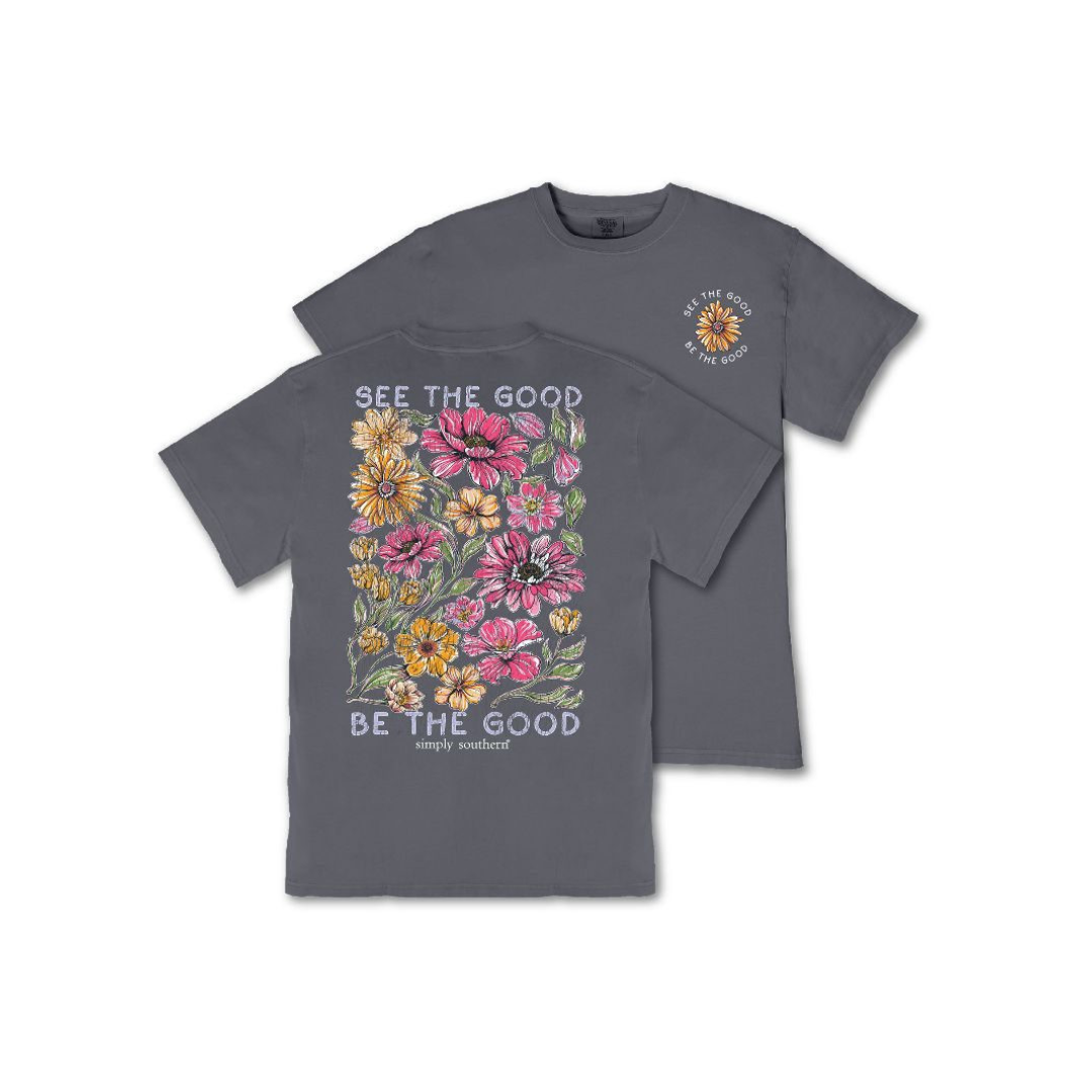 Simply Southern Ladies See The Good Be The Good T-Shirt MINWASH-THEGOOD-GRPHT - Wild West Boot Store