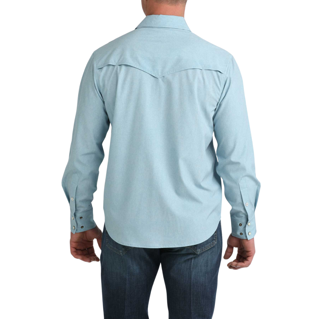 Cinch Men's Light Blue Camp Button Down Shirt MTW1403006